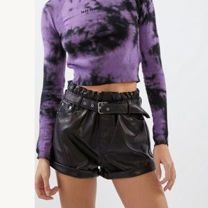 BDG Urban Outfitters Lucia Faux Leather Shorts M